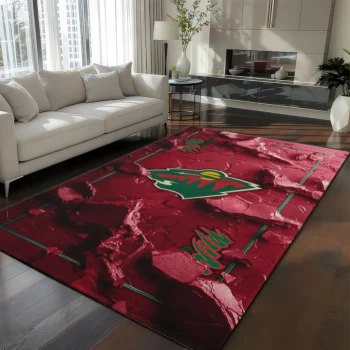 Minnesota Wild Rug - Cracked Surface Design Red