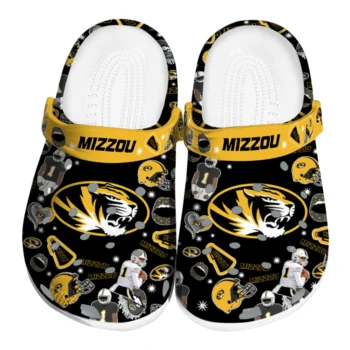 Missouri Tigers Clogs - Football Icons Black