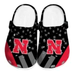 Nebraska Cornhuskers Clogs - Stellar Stripes Theme Red Black