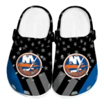 New York Islanders Clogs - Stellar Stripes Theme Blue Black
