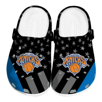 New York Knicks Clogs - Stellar Stripes Theme Blue Black