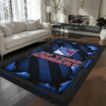 New York Rangers Rug - Torn Mesh Blue