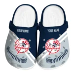 New York Yankees Clogs - Customized Baseball Motif Navy