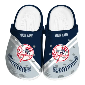 New York Yankees Clogs - Customized Baseball Motif Navy