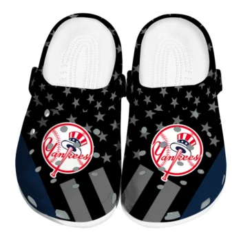 New York Yankees Clogs - Stellar Stripes Theme Navy Black