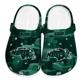 North Dakota State Bison Clogs - Canyon Layers Green