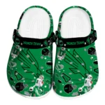 North Texas Mean Green Clogs - Football Icons Green