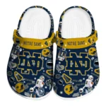 Notre Dame Fighting Irish Clogs - Football Icons Navy