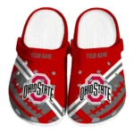 Ohio State Buckeyes Clogs - Personalized Football Motif Scarlet