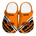 Oklahoma State Cowboys Clogs - Customized Football Motif Orange