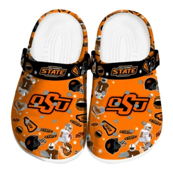 Oklahoma State Cowboys Clogs - Football Icons Orange