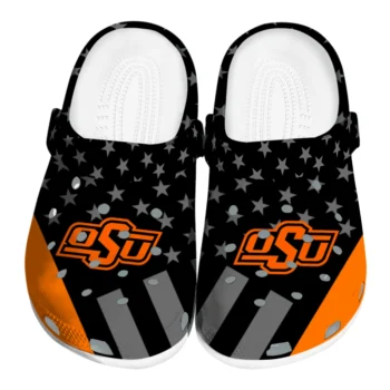 Oklahoma State Cowboys Clogs - Stellar Stripes Theme Orange Black