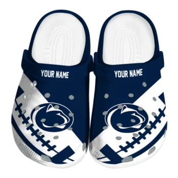 Penn State Nittany Lions Clogs - Custom Football Motif Blue