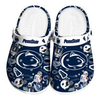 Penn State Nittany Lions Clogs - Football Icons Blue