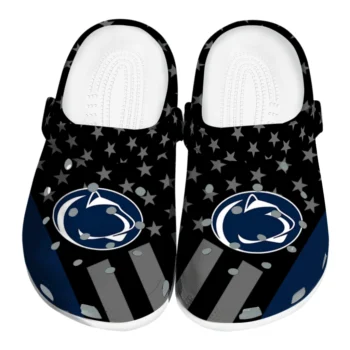 Penn State Nittany Lions Clogs - Stellar Stripes Theme Blue Black