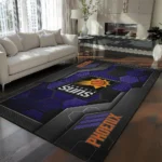 Phoenix Suns Rug - Hexagonal Grid Pattern Purple