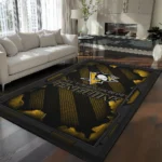 Pittsburgh Penguins Rug - Torn Mesh Yellow