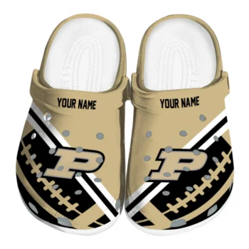 Purdue Boilermakers Clogs - Customized Football Motif Gold