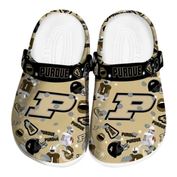 Purdue Boilermakers Clogs - Football Icons Gold