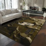 Purdue Boilermakers Rug - Cracked Surface Design Gold