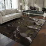 San Diego Padres Rug - Cracked Surface Design Brown