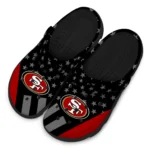 san-francisco-49ers-clog-stellar-stripes-theme-red-black-best-selling.webp