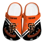 San Francisco Giants Clogs - Custom Baseball Motif Orange