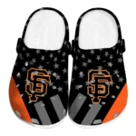 San Francisco Giants Clogs - Stellar Stripes Theme Orange Black