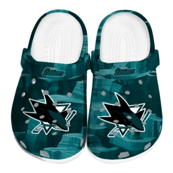 San Jose Sharks Clogs - Canyon Layers Teal