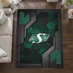 saskatchewan-roughriders-rug-hexagonal-grid-pattern-green-best-selling.webp