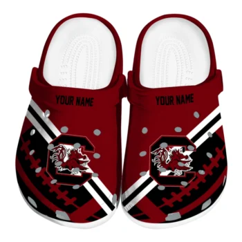 South Carolina Gamecocks Clogs - Customized Football Motif Garnet