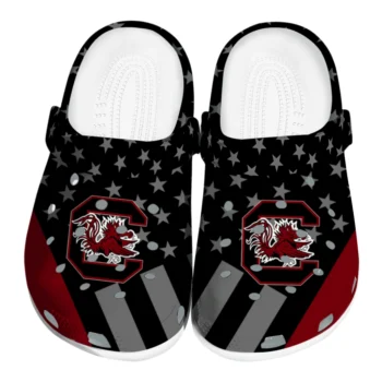 South Carolina Gamecocks Clogs - Stellar Stripes Theme Garnet Black