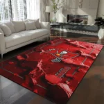 Tampa Bay Buccaneers Rug - Cracked Surface Design Red