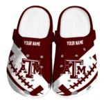 Texas A&M Aggies Clogs - Customized Football Motif Maroon