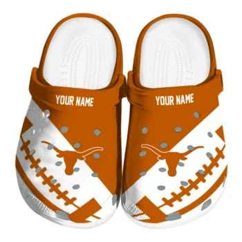 Texas Longhorns Clogs - Personalized Football Motif Orange