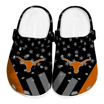 Texas Longhorns Clogs - Stellar Stripes Theme Orange Black