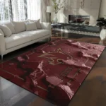 Texas State Bobcats Rug - Cracked Surface Design Maroon