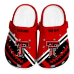 Texas Tech Red Raiders Clogs - Custom Football Motif Red
