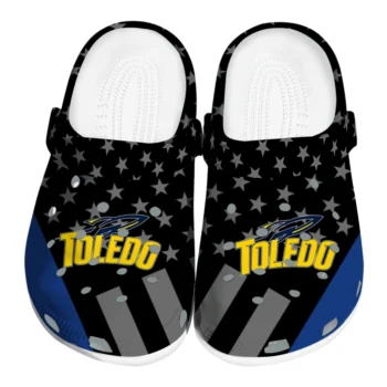 Toledo Rockets Clogs - Stellar Stripes Theme Blue Black