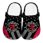 Toronto Raptors Clogs - Stellar Stripes Theme Red Black