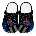 Tulsa Golden Hurricane Clogs - Stellar Stripes Theme Blue Black