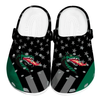UAB Blazers Clogs - Stellar Stripes Theme Green Black