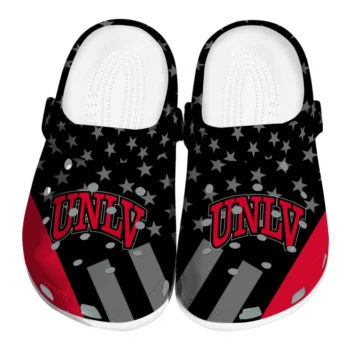 UNLV Rebels Clogs - Stellar Stripes Theme Red Black