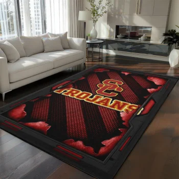 USC Trojans Rug - Torn Mesh Red