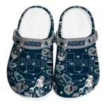 Utah State Aggies Clogs - Football Icons Navy