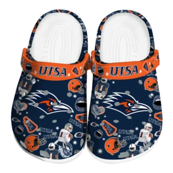 UTSA Roadrunners Clogs - Football Icons Orange