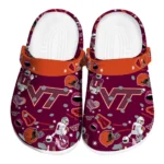Virginia Tech Hokies Clogs - Football Icons Maroon