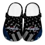 Washington Capitals Clogs - Stellar Stripes Theme Blue Black