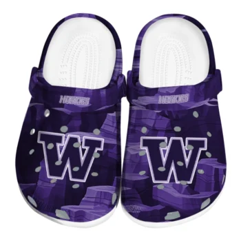 Washington Huskies Clogs - Canyon Layers Purple