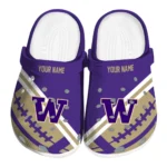Washington Huskies Clogs - Custom Football Motif Purple